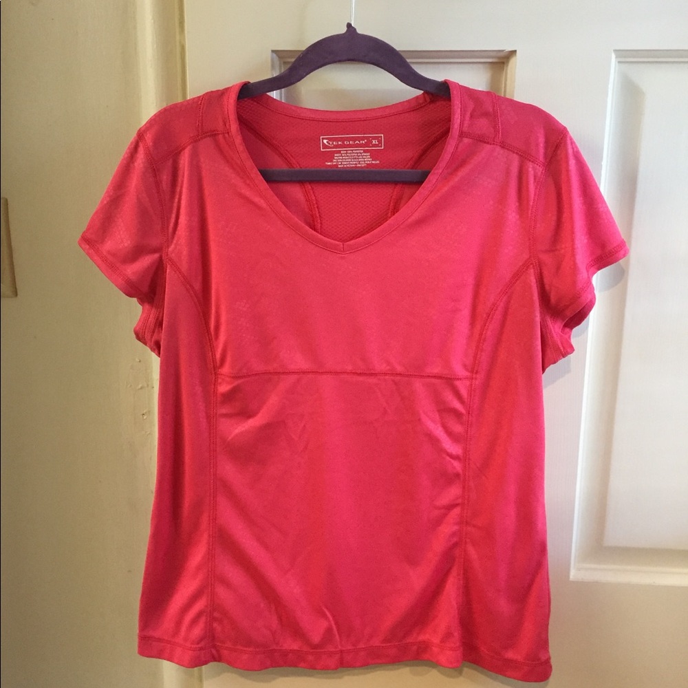 Coral Pink Tek Gear Workout Top